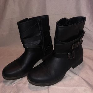 Black Booties with buckle detail